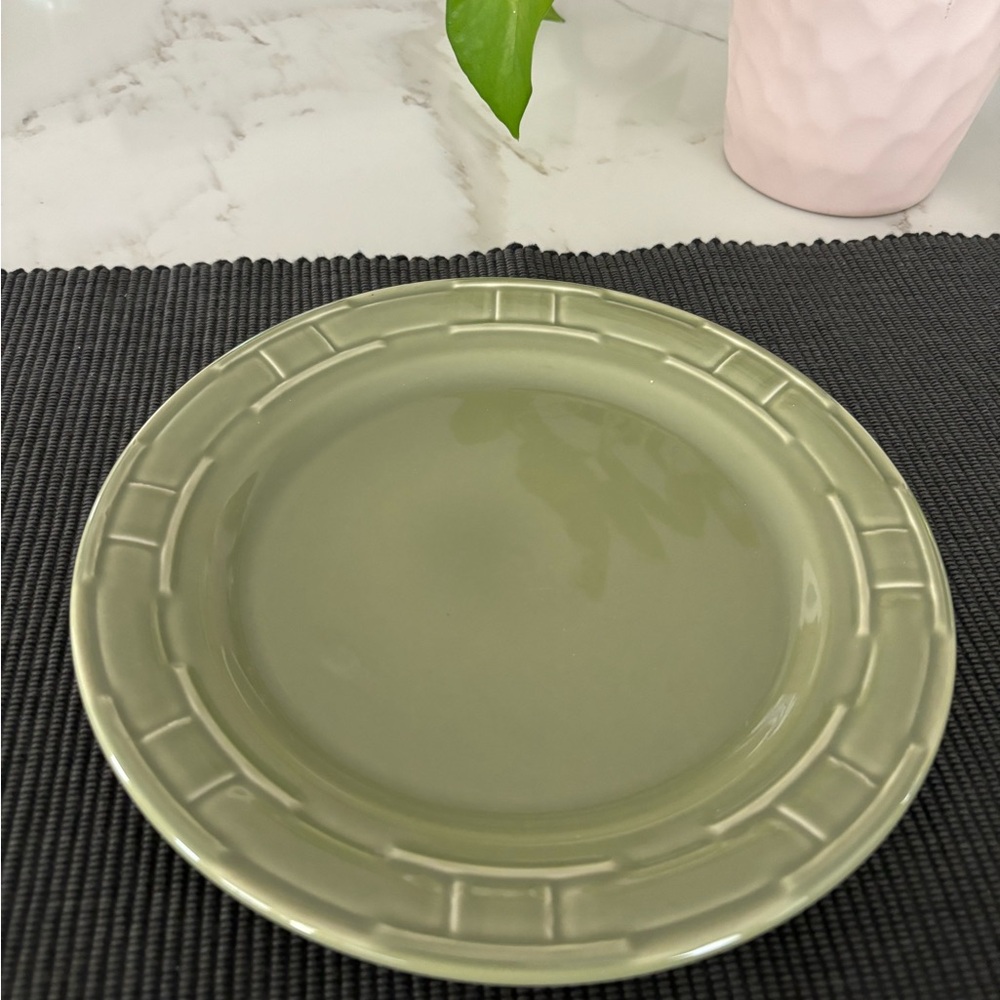 COPY - Longaberger Pottery Lunch Plate Sage EUC